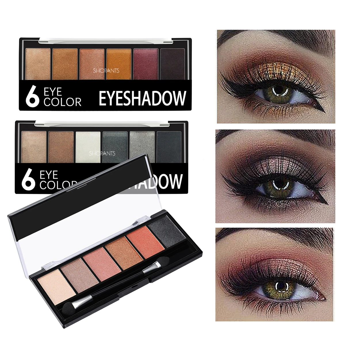 SHOPANTS тени для век Палетка Гламурная Smokey Sombra мерцающий блеск гладкая кремовая