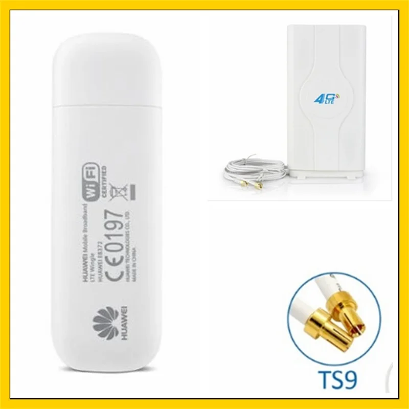 E8372 E8372h-155 150 Мбит/с 4G LTE Wifi модем+ 4G усилитель Сигнала Антенна с 2 м кабелем двойной разъем TS9
