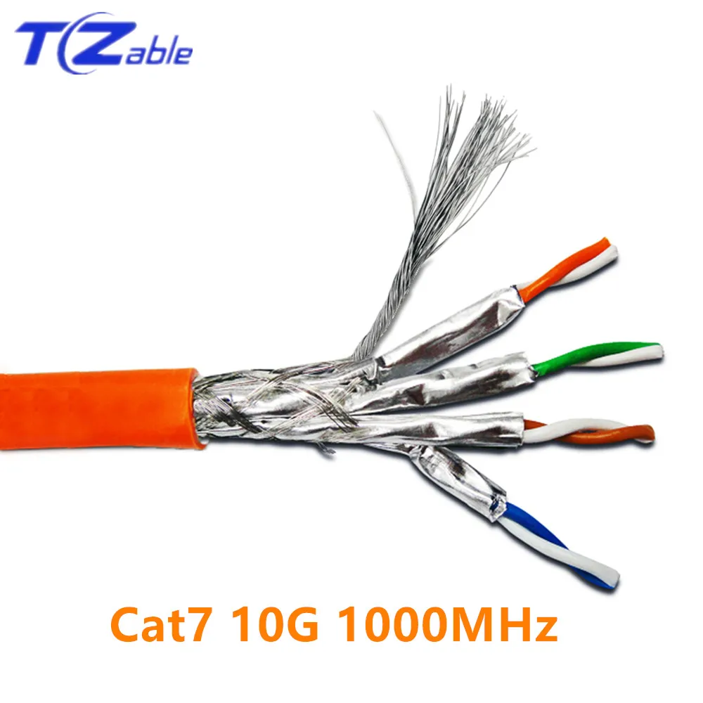 Сетевой кабель RJ45 Cat7 10 Гбит/с высокоскоростной SFTP двойной экранированный из
