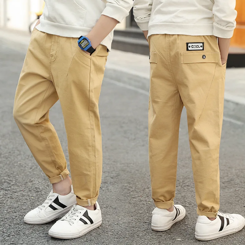 

Middle And Large BOY'S Pure Cotton Pants Korean-style Spring And Autumn New Products Popular Brand CHILDREN'S Garment Young STUD