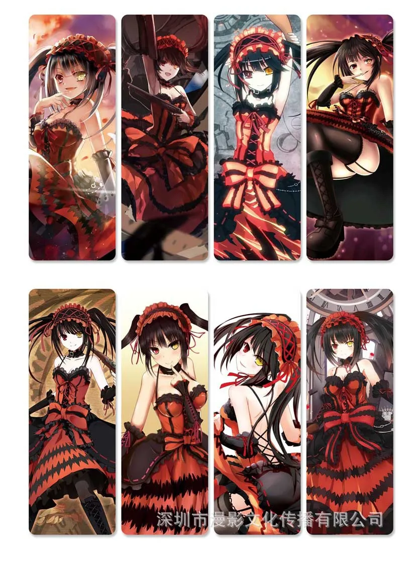 10 sets/lot Anime DATE A LIVE bookmarks for books Itsuka Shido Yatogami Tohka PVC Book mark Office School Accessories Gift