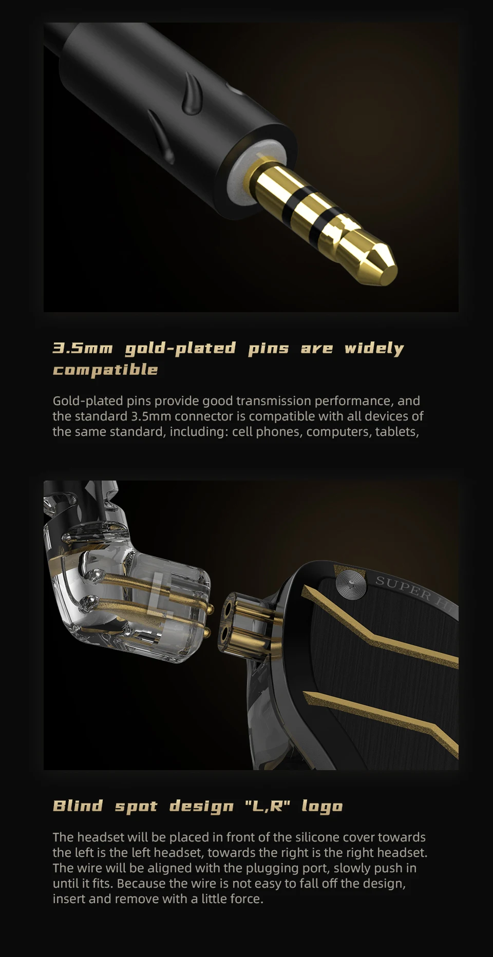 QKZ ZXN ZS10 Pro Noise Cancelling Earphones Headphones Sport in Ear Monitor Metal Headset