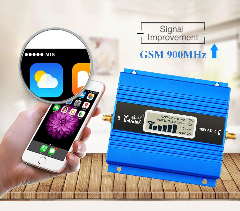 Lintratek LCD Display Mini GSM Repeater 900MHz