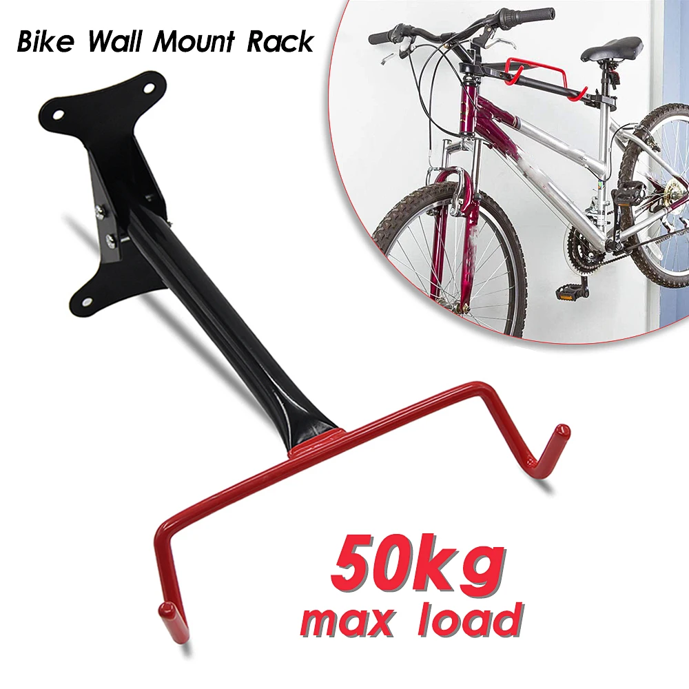 Solid Bike Wall Mount Hook Room Bicycle Hanger Cycle Horizontal Folding Racks