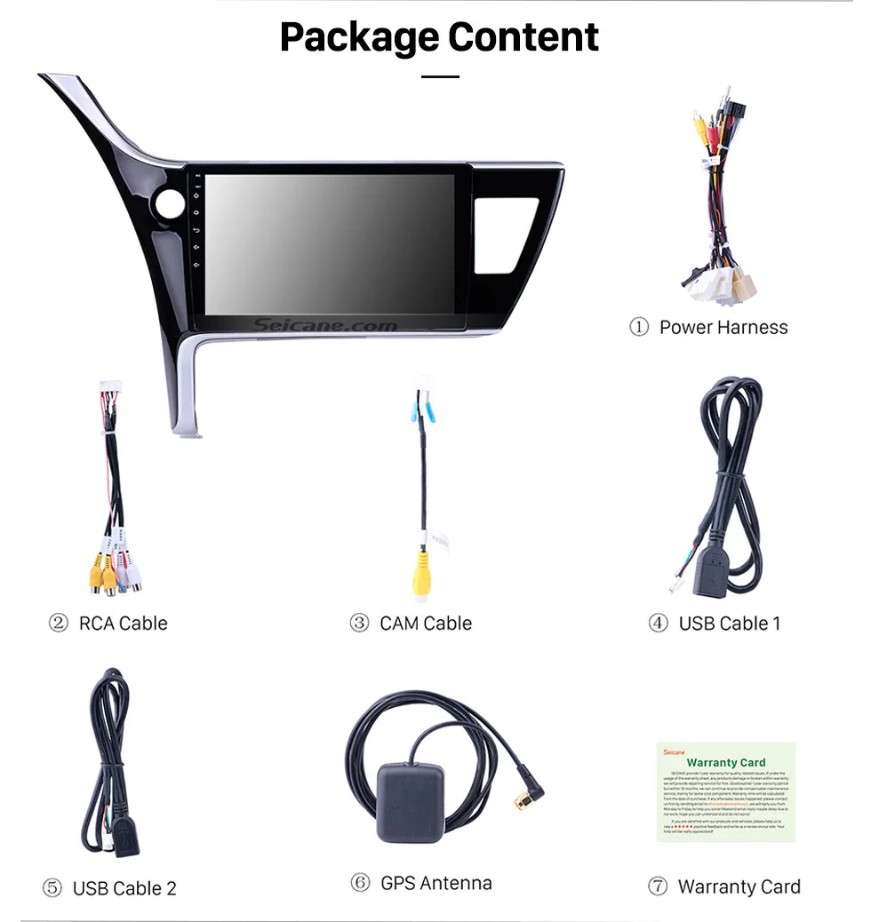 Excellent Seicane 2Din AutoStereo Android 9.0 HD 10.1" Head Unit Car Radio GPS Navi For Toyota Corolla 2017 left driving Multimedia Player 14 Excellent Seicane 2Din AutoStereo Android 9.0 HD 10.1" Head Unit Car Radio GPS Navi For Toyota Corolla 2017 left driving Multimedia Player 14