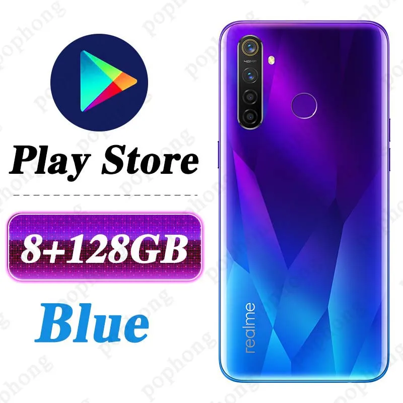 8G 128G Blue Realme Q мобильный телефон 6,3 дюймов полный экран Snapdragon 712 AIE Realme 5 Pro смартфон - Цвет: 8G 128G Blue