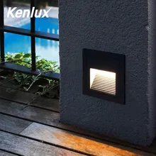 3 Вт квадратный круглый светодиодный лестничный светильник встраиваемый ступенчатый светильник s AC85-265V открытый и закрытый Водонепроницаемый модный настенный угловой лестничный настенный светильник