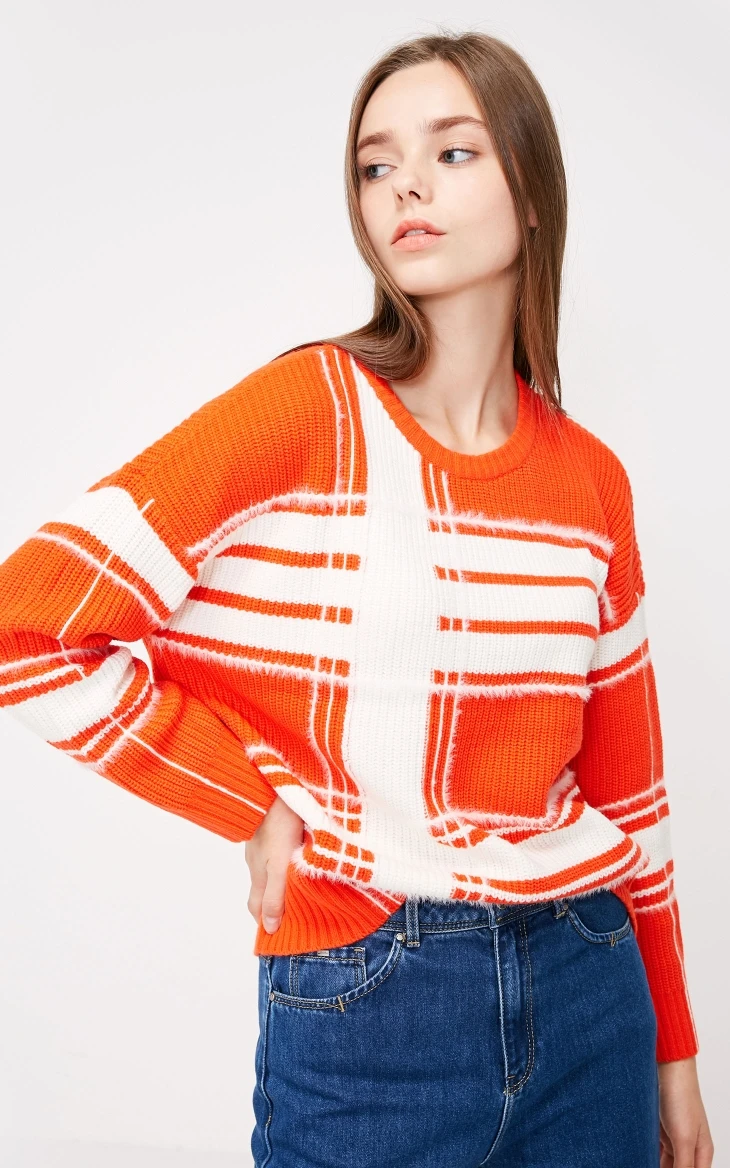 Vero Moda женский свитер в полоску с круглым воротником на осень и зиму | 318413593