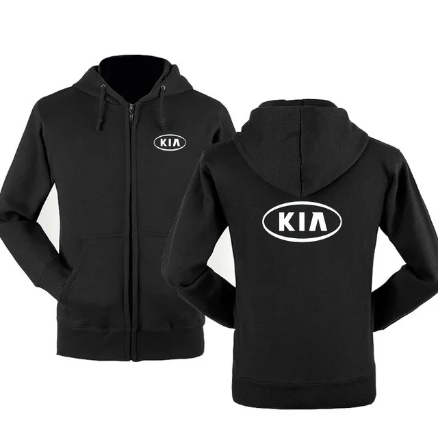 Зимняя мужская толстовка с капюшоном, логотип kia, толстовки с длинными рукавами, Мужская толстовка на молнии, толстовки с капюшоном, пальто, куртка f g