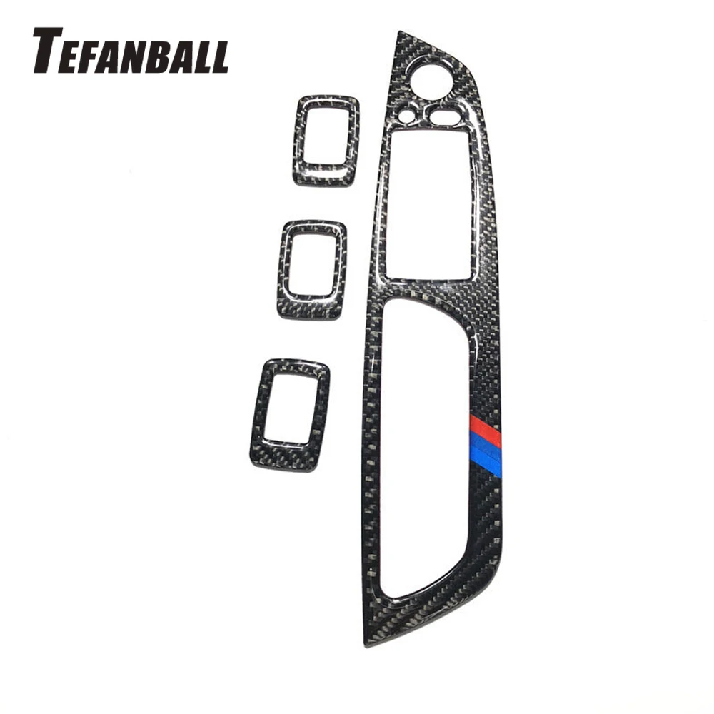 

Carbon Fiber Car Styling Door Armrest Panel Cover Trim Window Glass Lift Sticker for BMW X5 E70 X6 E71 Car Accessories LHD Drive
