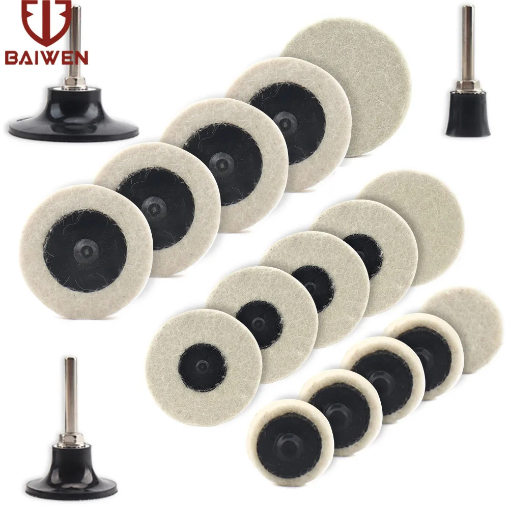 1/2/3 zoll Polieren Rad Polieren Pads Komprimiert Wollfilz Stoff Disc Schleifen Pad Dremel Rotary Zubehör – Detail 1