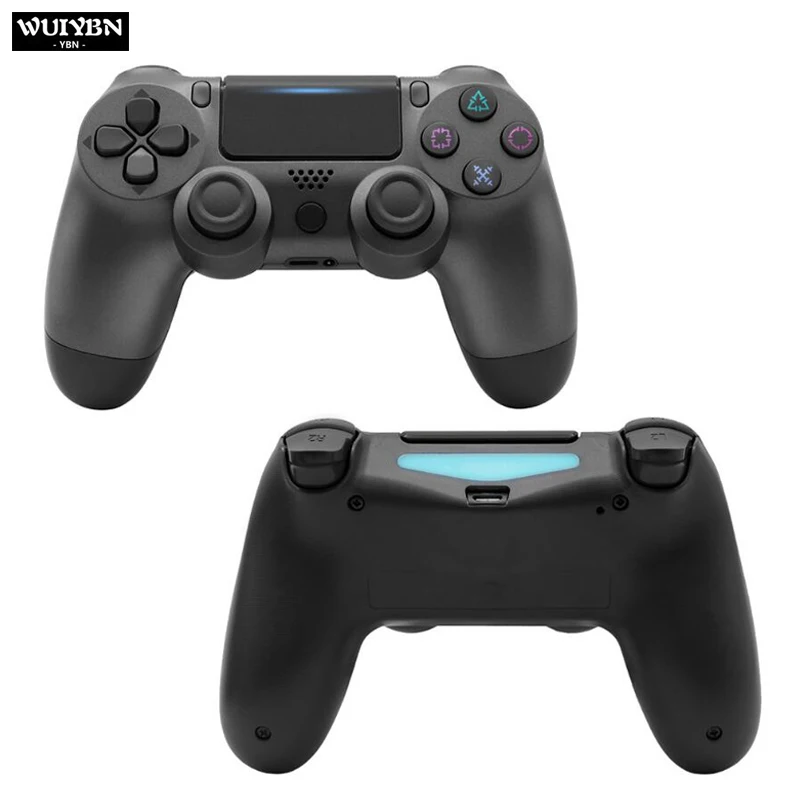 WUIYBN Bluetooth геймпад Беспроводной PS4 контроллер Джойстик для SONY playstation 4 Dualshock PS4 контроллер игровой консоли ПК паровой - Цвет: Черный
