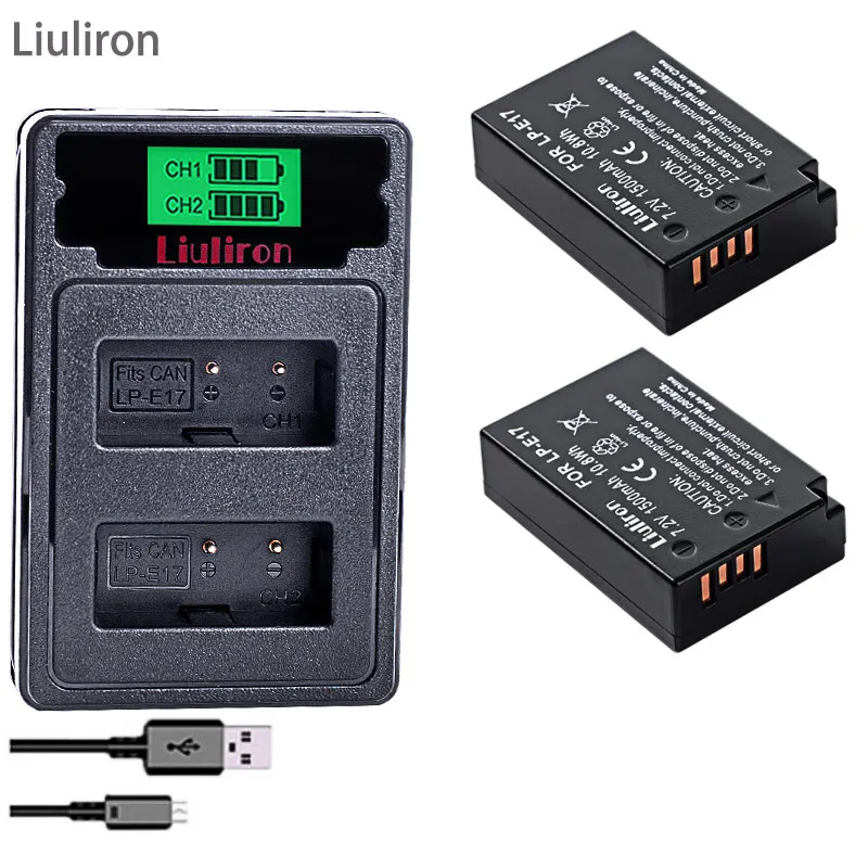 4x 1500mah bateria LP-E17 LPE17 LP E17 Camera Battery for Canon EOS M3 M5 M6 750D 760D T6i T6s 800D 8000D Kiss X8i | Электроника