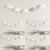 Nordic Cute Cloud Hanging Decor Garland Party Kids Room Hanging Wall Decor Tent Bed Baby Shower Bunting Ornament 1