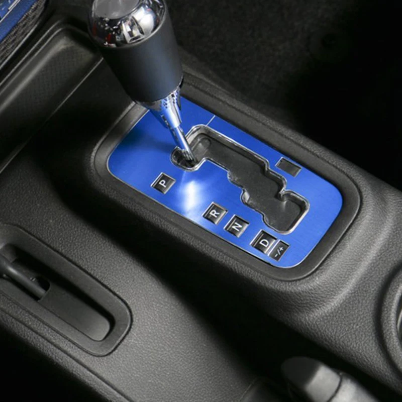 Декоративная крышка коробки передач для Jeep Wrangler 2012- внутренние аксессуары-защита от любых погодных условий - Цвет: Blue