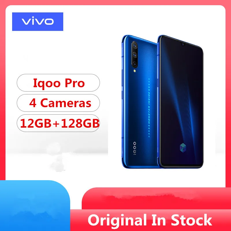 DHL Быстрая Vivo IQOO Pro 4G сотовый телефон Snapdragon 855 Plus Android 9,0 6,4" AMOLD 12G ram 128G rom 48.0MP 44W зарядное устройство