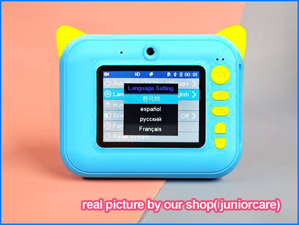 Children's Camera With Print Upgrade Selfie Kids Instant Camera Digital Zero Ink Video Camera Dual Lens 1080P HD Video Recorder best small digital camera