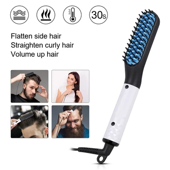 

Multi-functional Hair Comb Electric Heated Comb Man Women Hair & Beard Straightener Brush Straightening Irons Hair Styling Brush