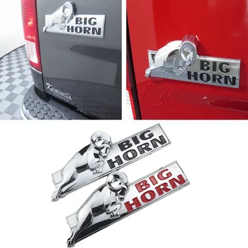 

3D Abs BIG HORN Logo Car Sticker For Dodge Jcuv Challenger Caliber RAM Journey Caravan Charger Durango Nitro Emblem Decoration