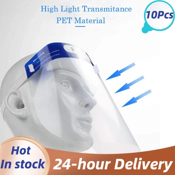 

Factory sales 10pcs Transparent Disposable Protection Face Shield Visors Mask