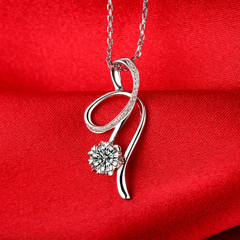 0.28ct/Центральный камень+ 0.12ct/боковой камень Ручной работы 18K золото натуральный бриллиант кулон ожерелье для женщин Свадьба- DHL