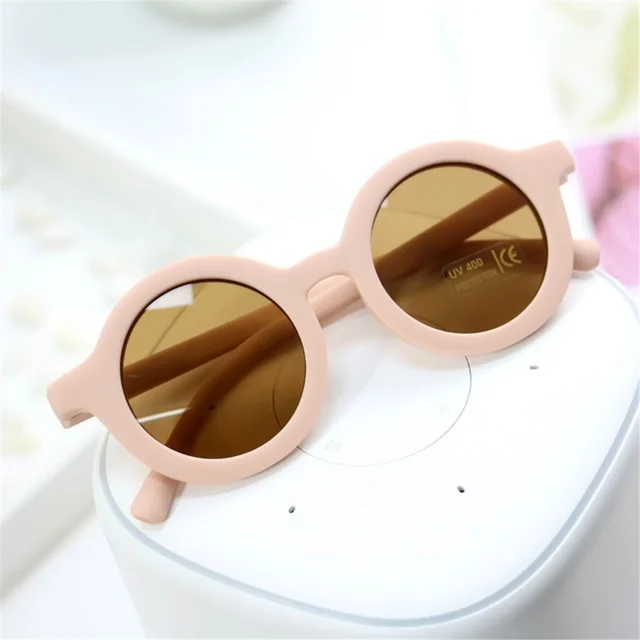 Kids Fashion Children's Sunglasses Infant's Retro Solid Color Ultraviolet-proof Round Convenience Glasses Eyeglass 5