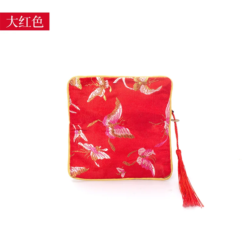 

Tassel Red Female Jewelry Display Storage Bag Earring Pendent Bracelet Ring Showcase Jewellery Organizer Portable For Lover Gift