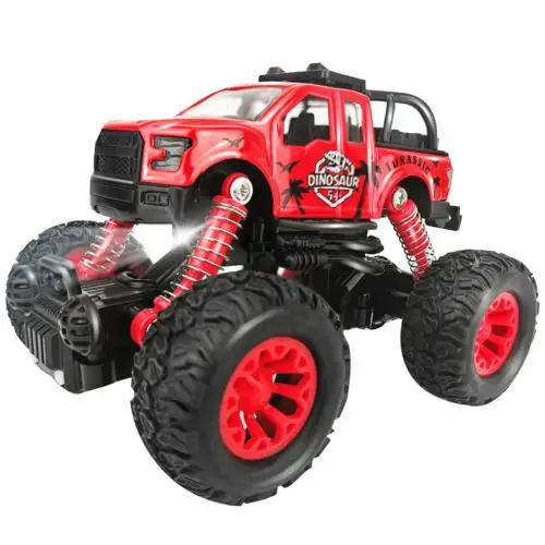 Красный 1/32 4WD внедорожный подъемник для автомобиля, мотоцикла, отступить модели с музыкой светодиодный детские игрушки - Цвет: Красный