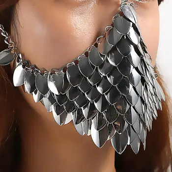 

2020 Newest Belly Dance Metal Mask Stage Nightclub Indian Dance Layer Face Head Chain Lower Half Face Masks Head Chain