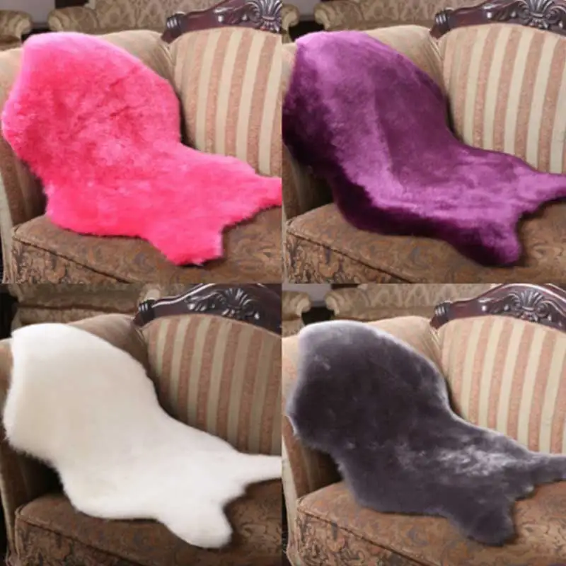 

Fur Area Rug Artificial Fluffy Carpet For Living Room Children Bedroom Thick Floor Mat Luxury Home Windows Beside Decor 60*90cm