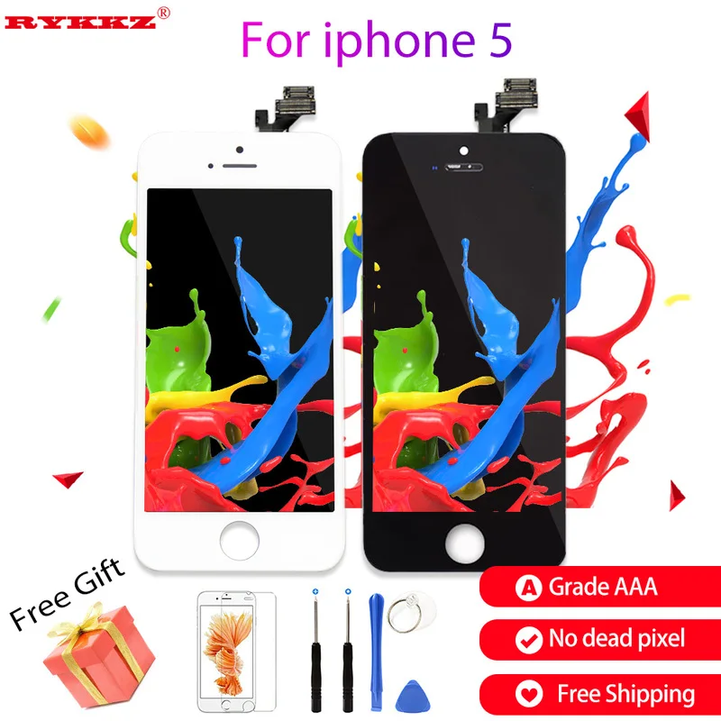Высококачественный ЖК дисплей для iPhone 5 замена дигитайзера сенсорного экрана