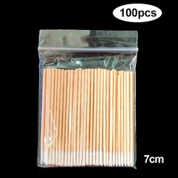 Bulk Pack Wooden Pointed Swabs for Eyebrow, Eyeliner, Lip Gloss, and Eyelash Application and Cleaning (100pcs  pointy swab)
