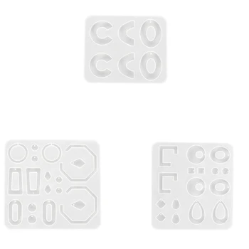 

Crystal Resin Mold Geometric Irregular Earring Necklace Mould Pendant Making Tool DIY Craft