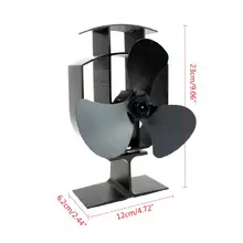 Вентилятор для камина, печки, 3 лопасти, эффективное распределение тепла для большой комнаты A6HB