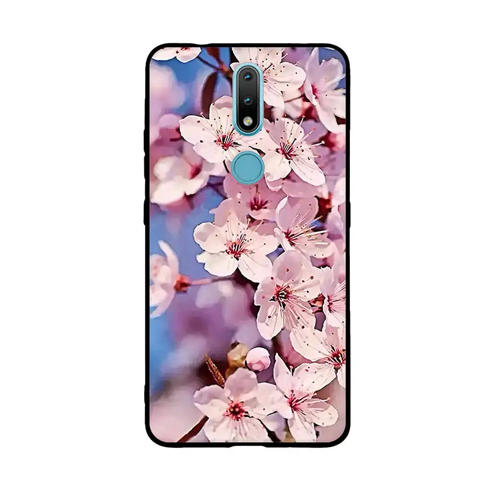 For Nokia 2.4 Nokia2.4 TA-1277 TA-1275 TA-1274 TA-1270 Case Soft TPU Silicone Flowers Coque For Nokia 2.4 Nokia2.4 Cover Funda iphone waterproof bag