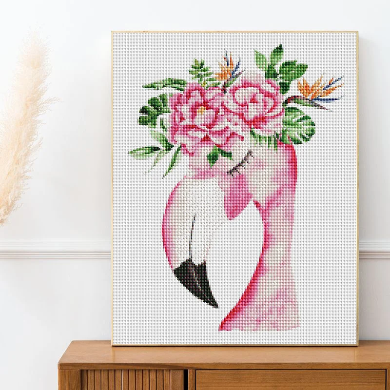 5D DIY Diamond Painting Kit Cartoon animal dog cat tiger rabbit Flamingo