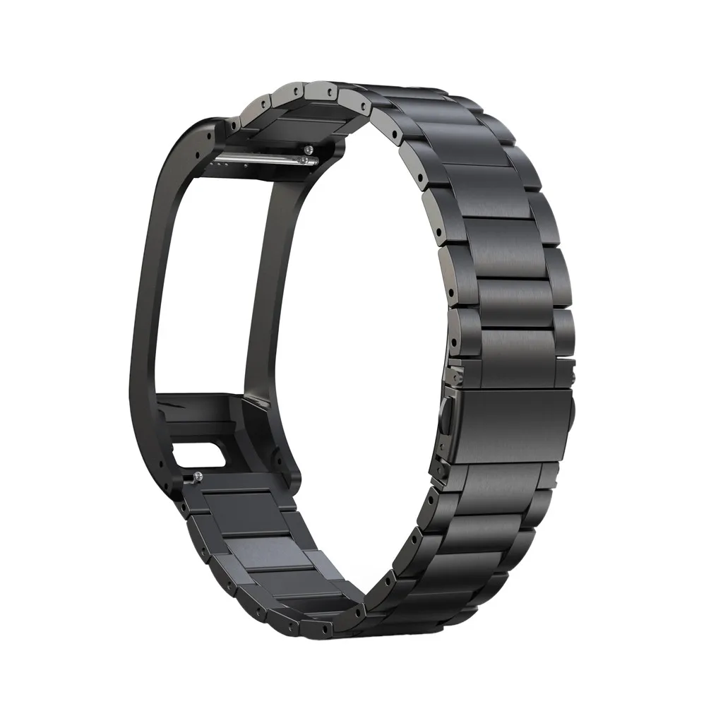 Ouhaobin Band For Garmin VIVOsmart HR+ Replacement 18mm Stainless Steel Metal Watch Strap smart wristband Accessories | Электроника