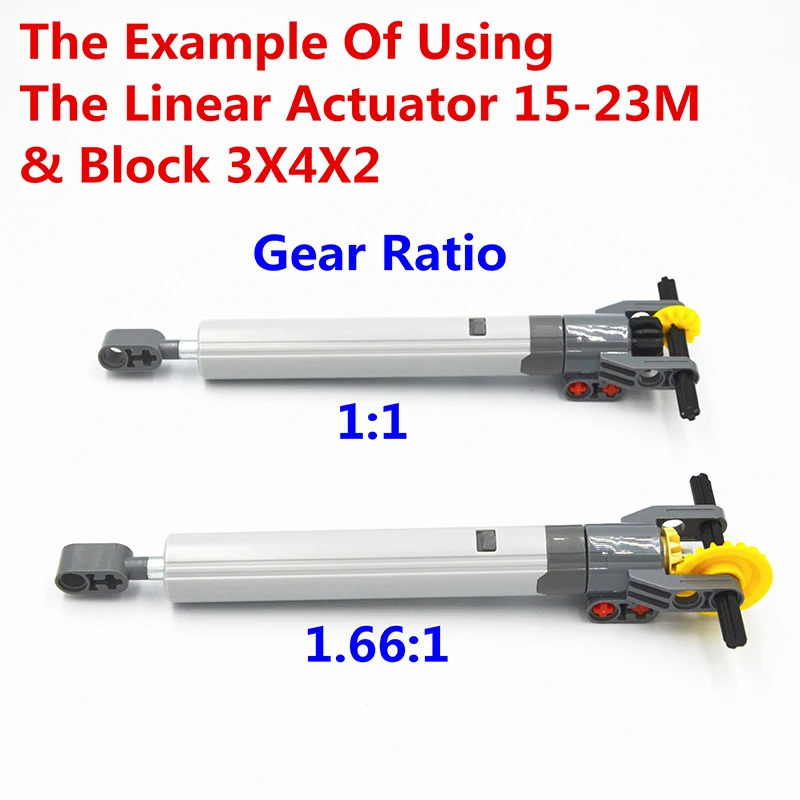 Building Blocks Moc Technical Parts 1 Pcs Linear Actuator 15-23m & 1pcs Block 3x4x2 With Lego For Boys Toy - Model Kits - AliExpress