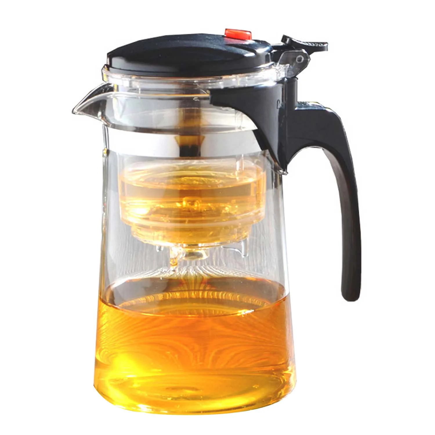 Behogar 950 мл стеклянный Gongfu Чайный горшок с россыпью листьев, чайник, пивоваренный со съемным Infuser для офисная кружка