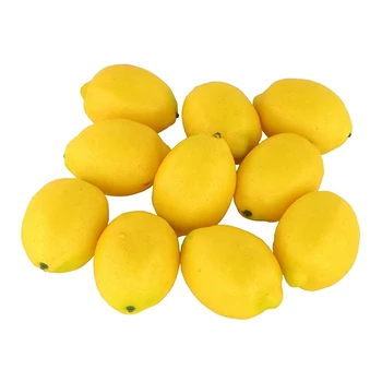 

12 Pcs Artificial Lemons Fruit Model Fake Lemon Kitchen Party Decoration Children Toys Photography Early Learning Gifts