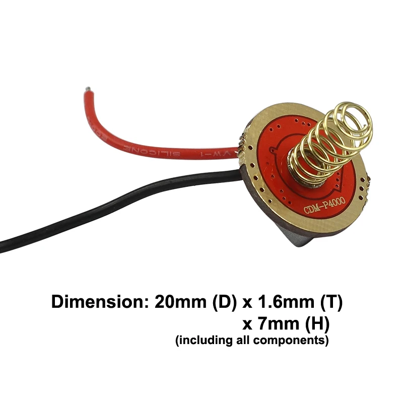 P4000 20mm 5A 1 or 2-cell 3V-9V Buck Driver Board High Power LED Flashlight Driver