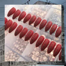 135-[поучительный тонкий длинный] ношение Маникюр три персонажа классический большой Тянь Темный социальных поддельные ногти патч