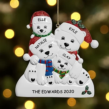 

2020 Little Bear Christmas Decoration Gift Personalized Hanging Pendants Pandemic -social Party Distancing Santa Claus Ornament