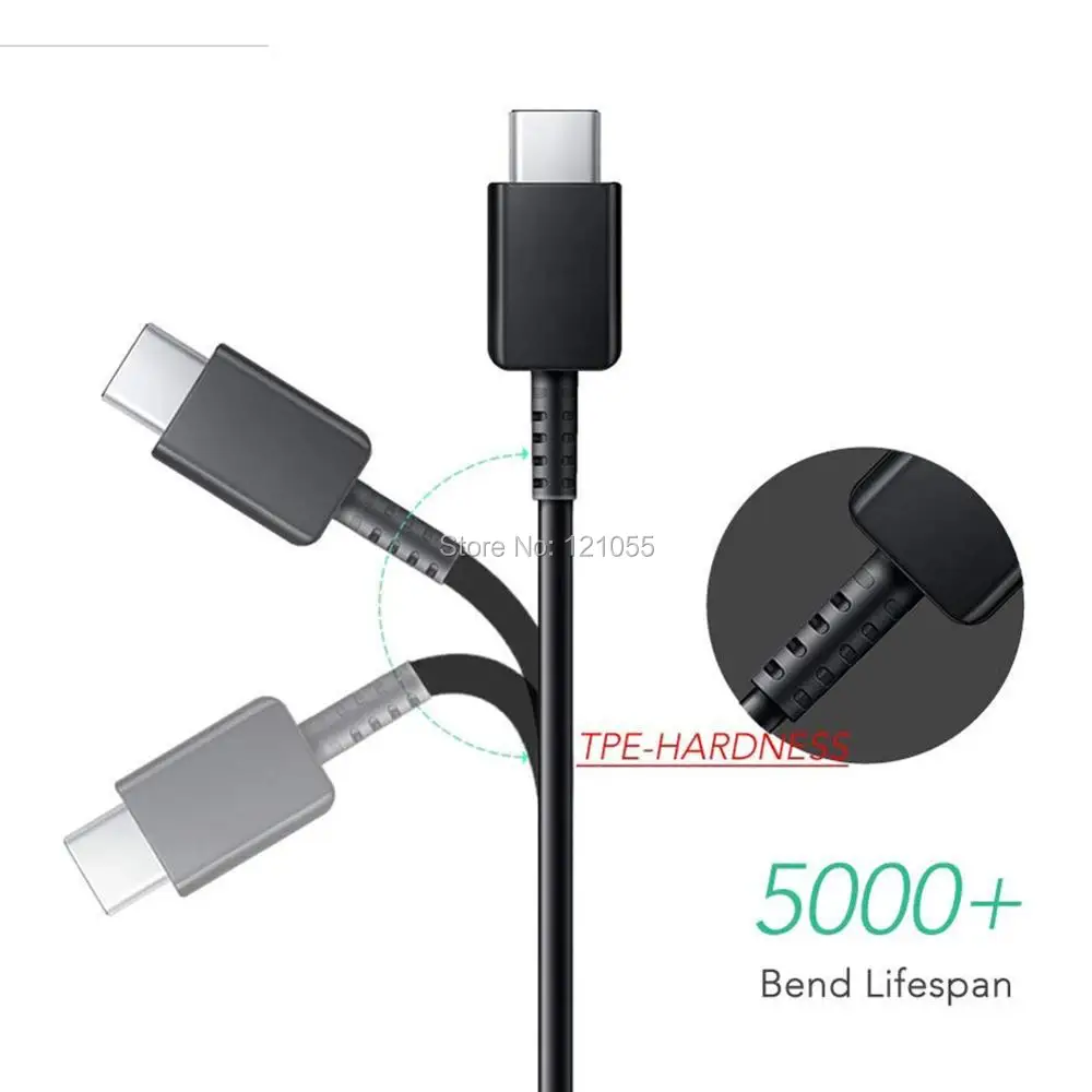 Быстрый USB Супер зарядный кабель для samsung Galaxy S10 plus S10E S9 S8 NOTE 9 зарядный кабель type C Шнур адаптер