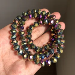 Elegant Faceted Black Crystal Glass Beads for DIY Jewelry and Crafting - Round Rondelle Shape, Various Sizes for Bracelets and Necklaces, Wholesale (Colorful)