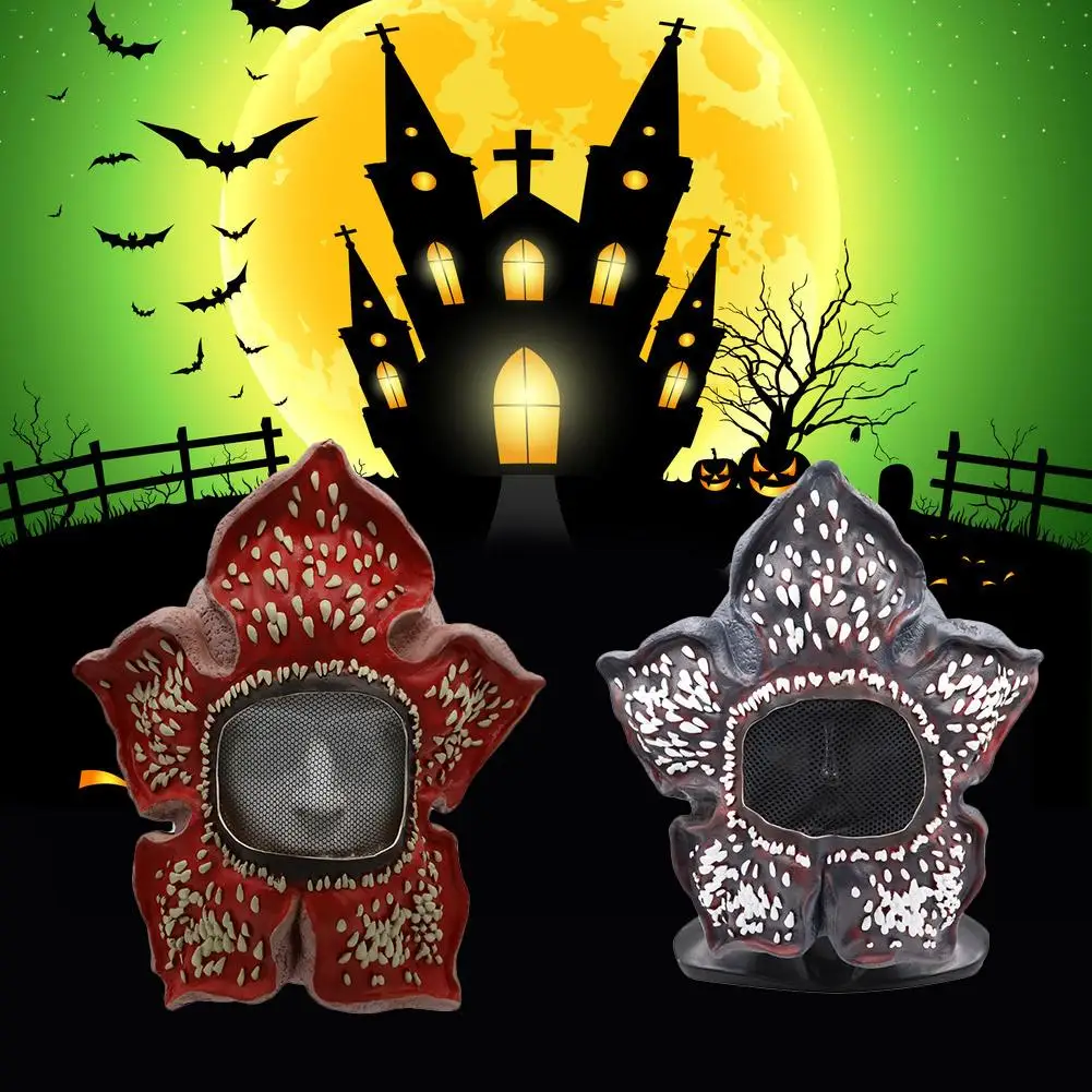 

Halloween Cannibal Flower Cosplay Mask Terror Latex Helmet MOMO Mask Halloween Costume Props Party Supplies For Adult Children