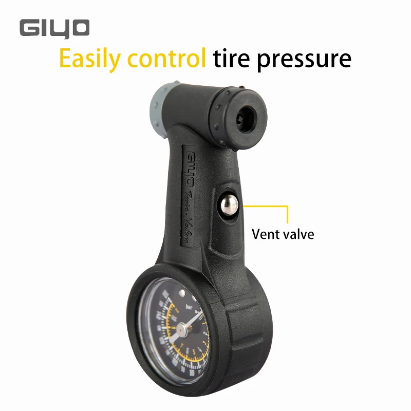 GIYO Bicycle Tire Gauge Schrader/Presta Valves Air Pressure Gauge