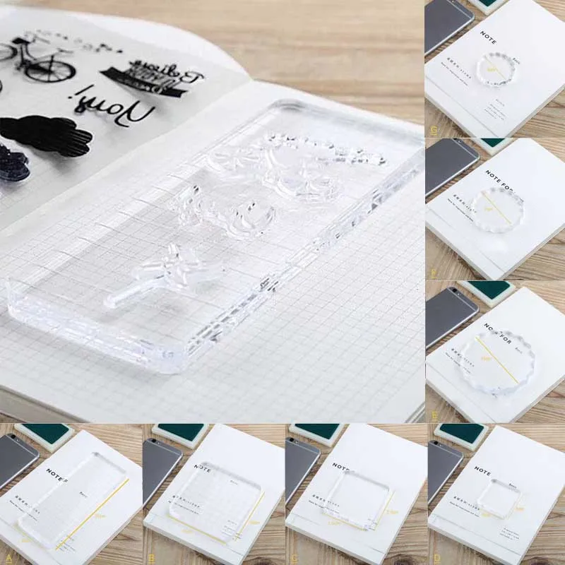 High Transparency Acrylic Block for DIY Transparent Seal Stamp Block for DIY Scrapbooking Clear Photo Album Decorative