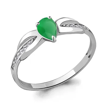 

Ring AQUAMARINE baby with artificial inserts, cubic zirconia, silver 925