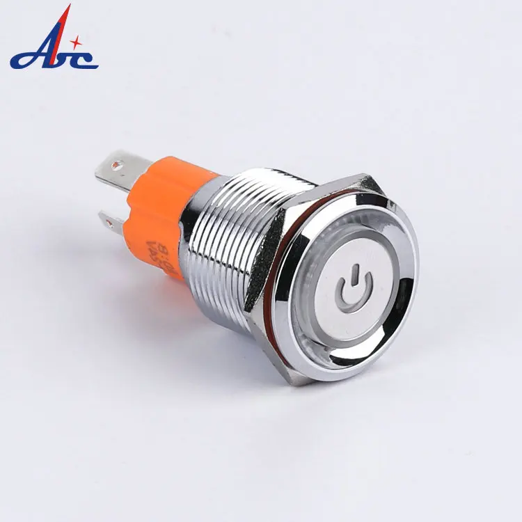 

19mm10A Large Current High-Power Light Included Power Switch Waterproof Self-Centering Metal Button Switch